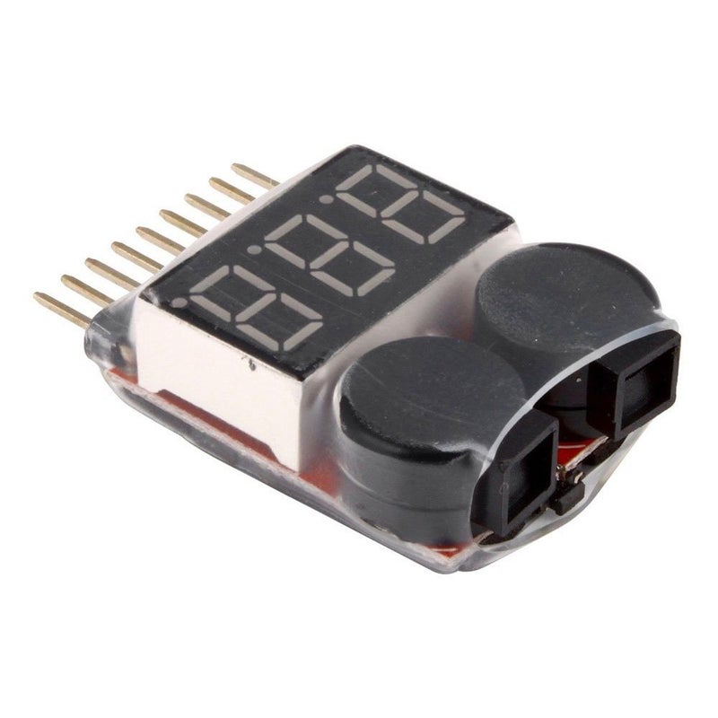 yueton Rc 1-8s Lipo Battery Tester Monitor Low Voltage Buzzer Alarm Voltage Checker with LED Indicator for Lipo LiFe LiMn Li-ion Battery - Image 1